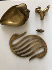 Lot canards vintage en laiton