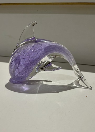 Statuette dauphin cristal - statuette, bleu