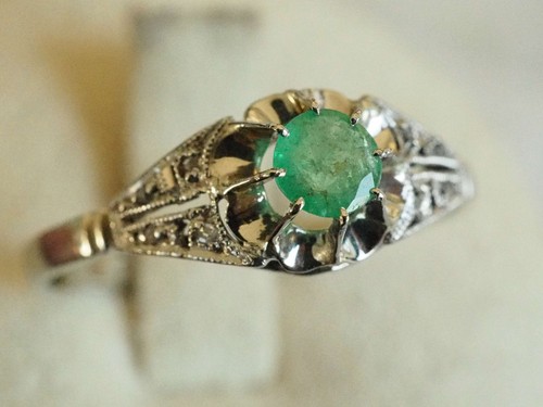 Bague ancienne art - deco, or