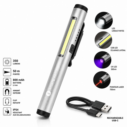 Lampe torche led - lampe, rechargeable