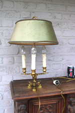 Antique brass empire bouillotte table lamp lion paws