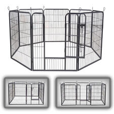 zoomundo Parc Enclos Pour Chiot Animaux Exterieur Chiots Chiens 8 Panneaux Porte
