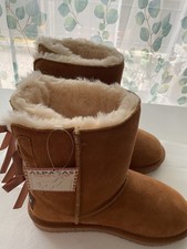 Bottes fourrées daim marron