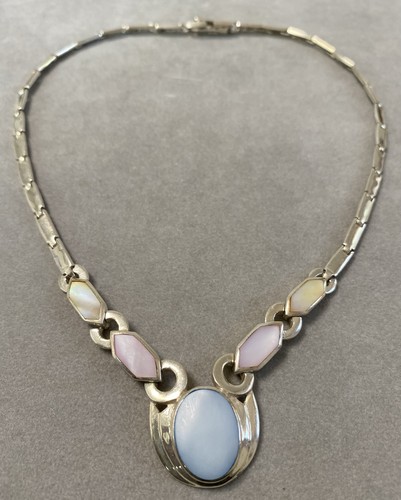 Collier argent nacre collier