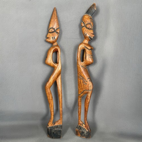 Lot statuettes bois sculpté - 2,