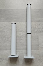 2 Pieds de meuble ou plan de travail réglables en hauteur - Blanc - TBE