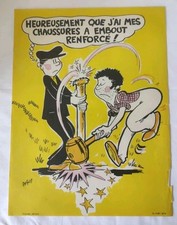 N18 SNCF safety poster Happily That I Have My Shoes.. Arfoll 1979