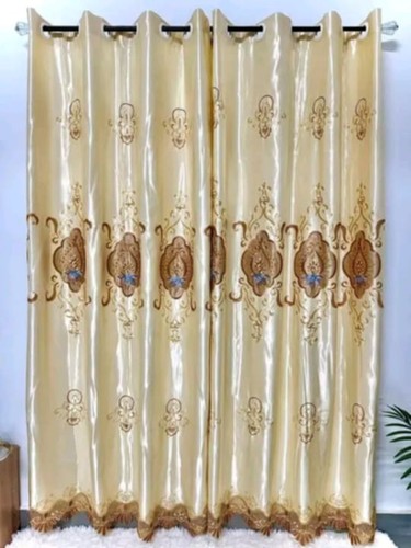 Rideaux satin brodé - rideaux,