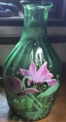 Carafe verre émaille art - Émaille,