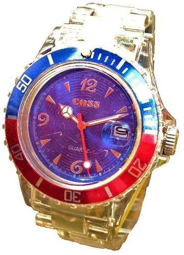 Montre rouge bleu - rouge,