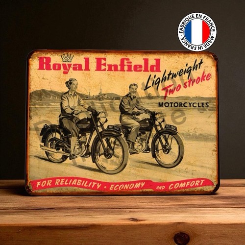 Plaque métal royal enfield - métal, re