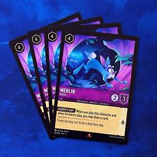4x Merlin Rabbit PLAYSET Lorcana Rise Of The Floodborn 52 Disney #52 052 Four 4