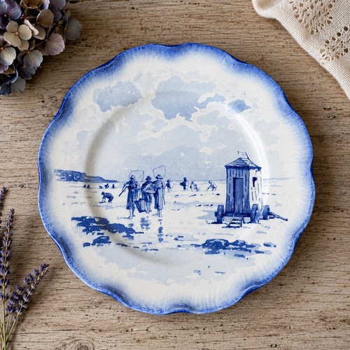 Assiette plate ancienne - , en