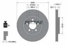 Brake Disc Textar 92082305