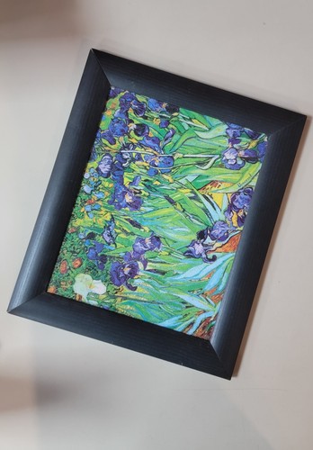 Tableau encadré iris van - tableau, de