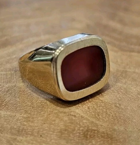 Bague chevalière jaune - bague, en