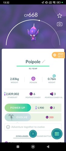 Poipole non shiny registred - non, (registred