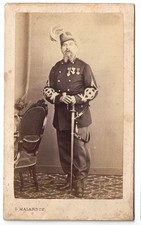 CDV Photo Uniforme Metz Malardot Colonel Garde Mobile Second Empire Guerre