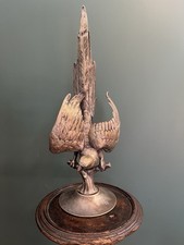 Statue Métal Argenté Oiseau