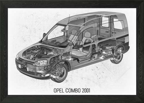 Opel combo 2001 framed - opel,