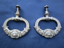 2 poignées anneaux tête lion