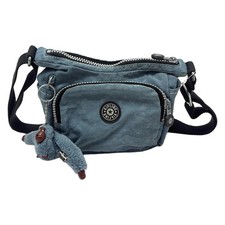 Auth Kipling - Blue Gray Black Nylon Shoulder Bag