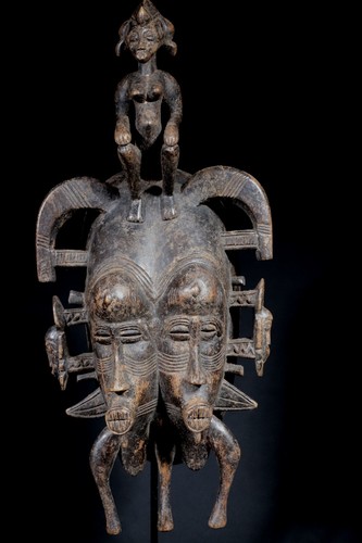 African Art Mask Kpelie Double