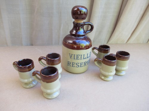 Service liqueur terre cuite - service,