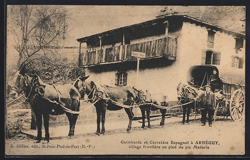 Cpa arnéguy guimbarde et - cpa,