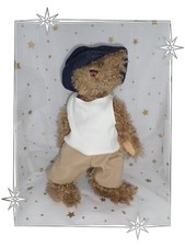 ⑤ - Peluche Ours Beige T-shirt Pantacourt Chapeau   Louise Mansen  36 cm