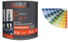 PEINTURE ANTIROUILLE PROTECTION DECORATION direct Métaux ferreux fer métal 0.5L