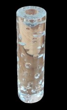 Ancien Bougeoir Cristal Bullé JG Durand /Old Crystal Candle Stick/