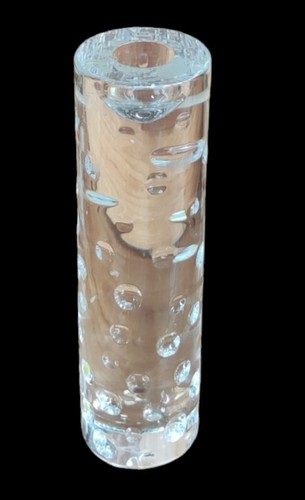 Ancien bougeoir cristal bullé - bougeoir,