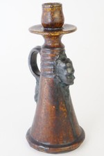 SYLVAIN STTUBLET CERAMIC (1890-1985) SANDSTONE CANDLE OR LAMP FOOT