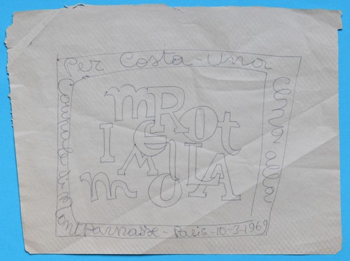 Mimmo rotella dessin la - mimmo, à
