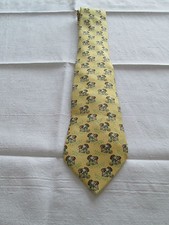 Cravate HERMES en soie jaune