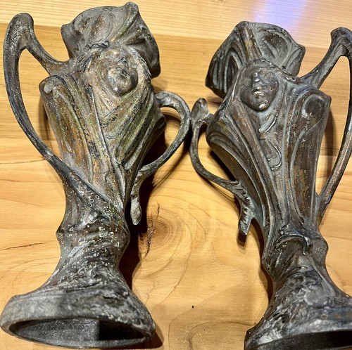 Art nouveau regule paire de - nouveau,