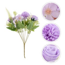  2 Pcs Fleurs Artificielle Mariage Bouquet Pour La Mariée Fausses De Rose