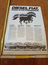 sketch poster advertising diesel Fiat 127 Ritmo 131 silver