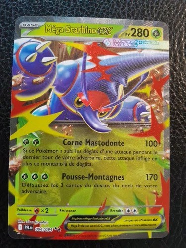 Carte pokémon méga scarhino - méga,