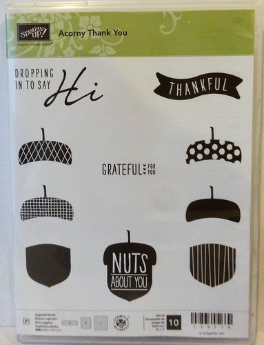 Stampin acorny thank you - acorny,