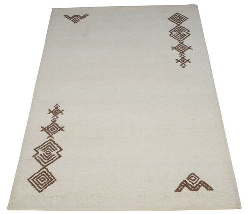 Tapis 100 laine beige 160x230 - 100%,