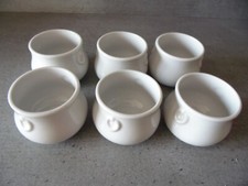 Pillivuyt lot de 6 ramequins vintage en porcelaine blanche