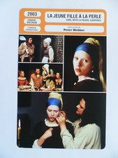 CARTE FICHE CINEMA 2003 LA JEUNE FILLE A LA PERLE Colin Firth Scarlett Johansson