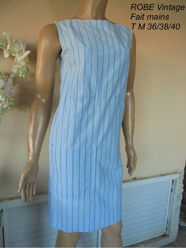 Robe ete vintage bleue a - ete,