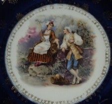 Porcelain Openwork Plate * "Romantic" Decor (1930s)