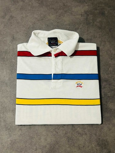 Polo paul shark blanc avec - &,