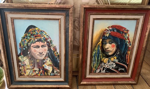 Pair paintings painting - of,