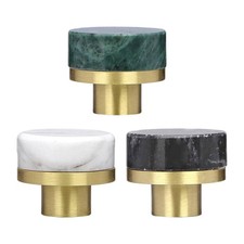 Poignée de tiroir en laiton et marbre pour armoire à vin, quincaillerie de