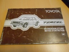 notice entretien  utilisation TOYOTA tercel français + allemand